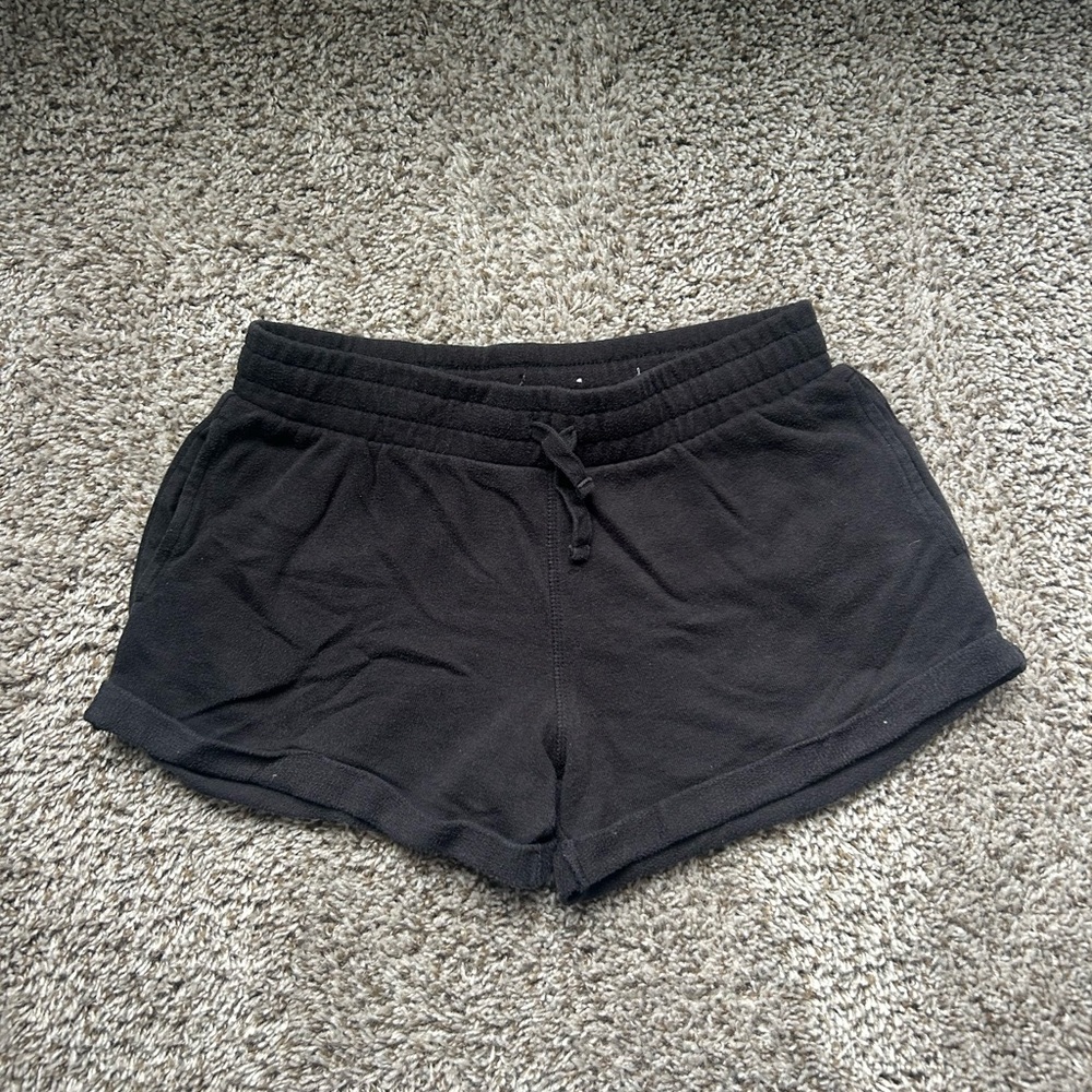 SO Black Lounge Shorts with Elastic Waistband